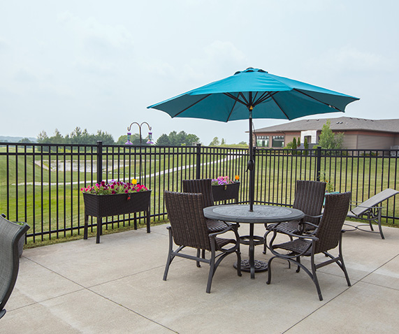 Sunset Ridge Memory Care Patio
